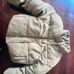 Ci soon kids olive puff full zip jacket